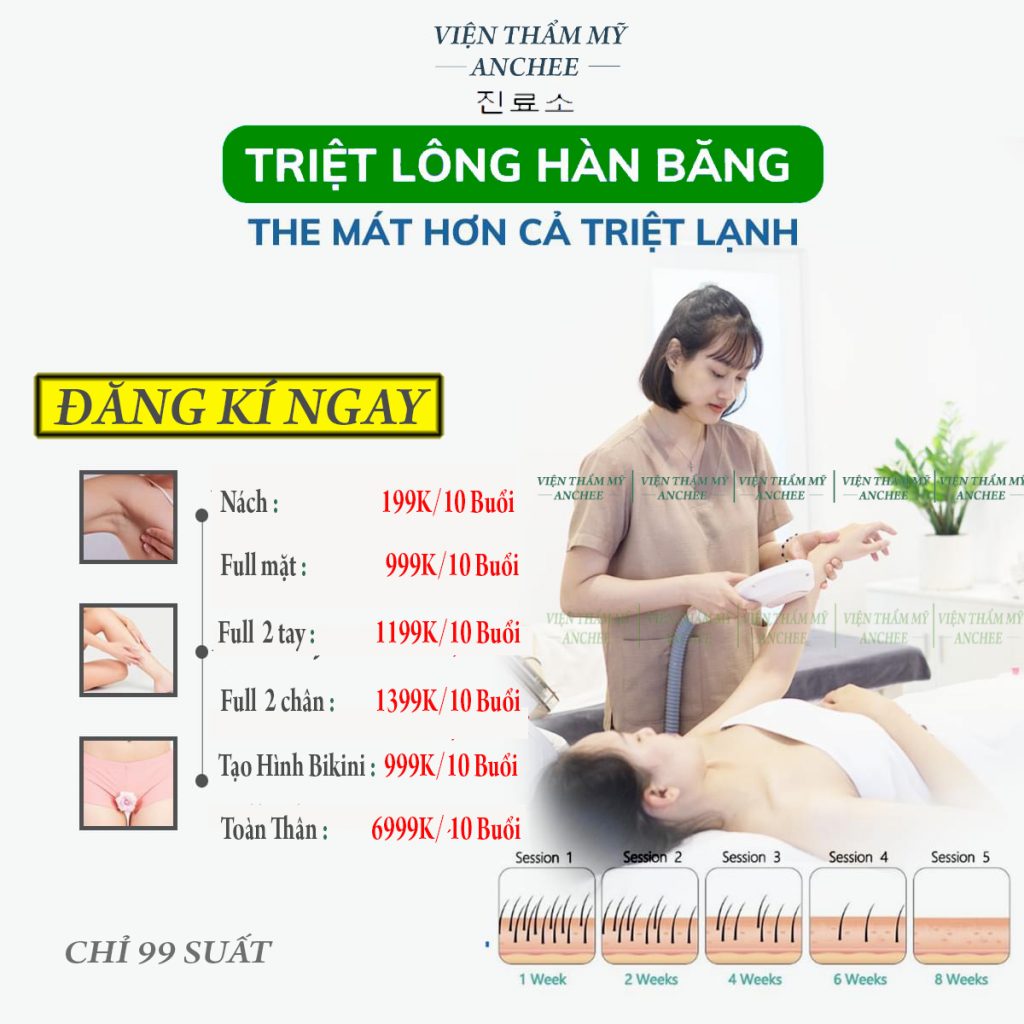 Triệt Lông Toàn Thân Vĩnh Viễn Giá Bao Nhiêu? Chỉ 699K/buổi