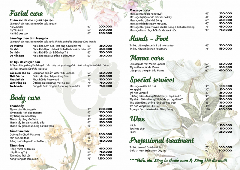 Review Bông Spa HCM: Dịch Vụ, Chất Lượng, Bảng Giá? 2023